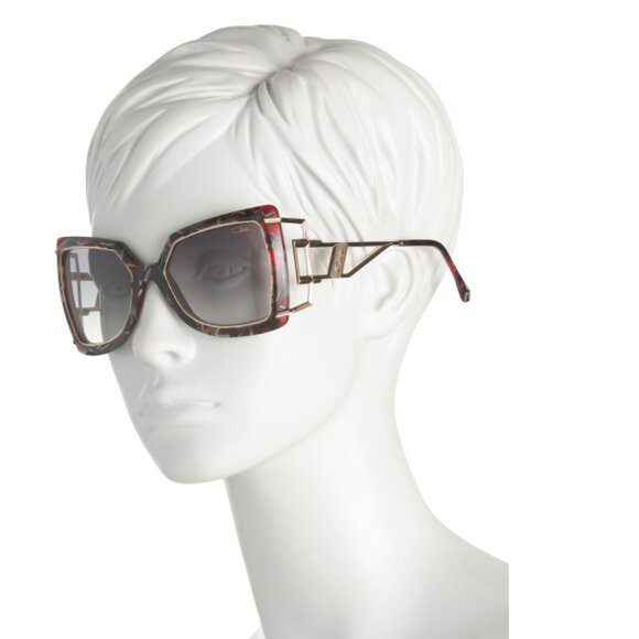 CAZAL BLACK/RED 55mm Square Sunglasses - Picture 2 of 2